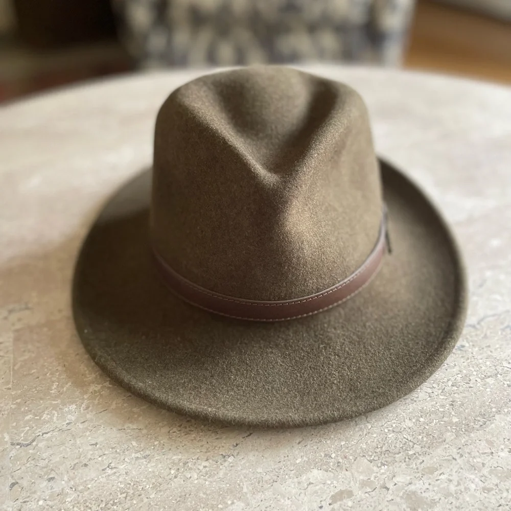 Pendleton Olive Wool Hat with Brown Band - Picture 5 of 10